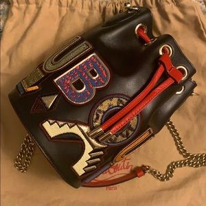 Louboutin Marie Jane Embroidered Bucket Bag (NWT)